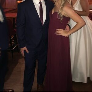 Morilee Madeline Gardner Burgundy bridesmaid dress